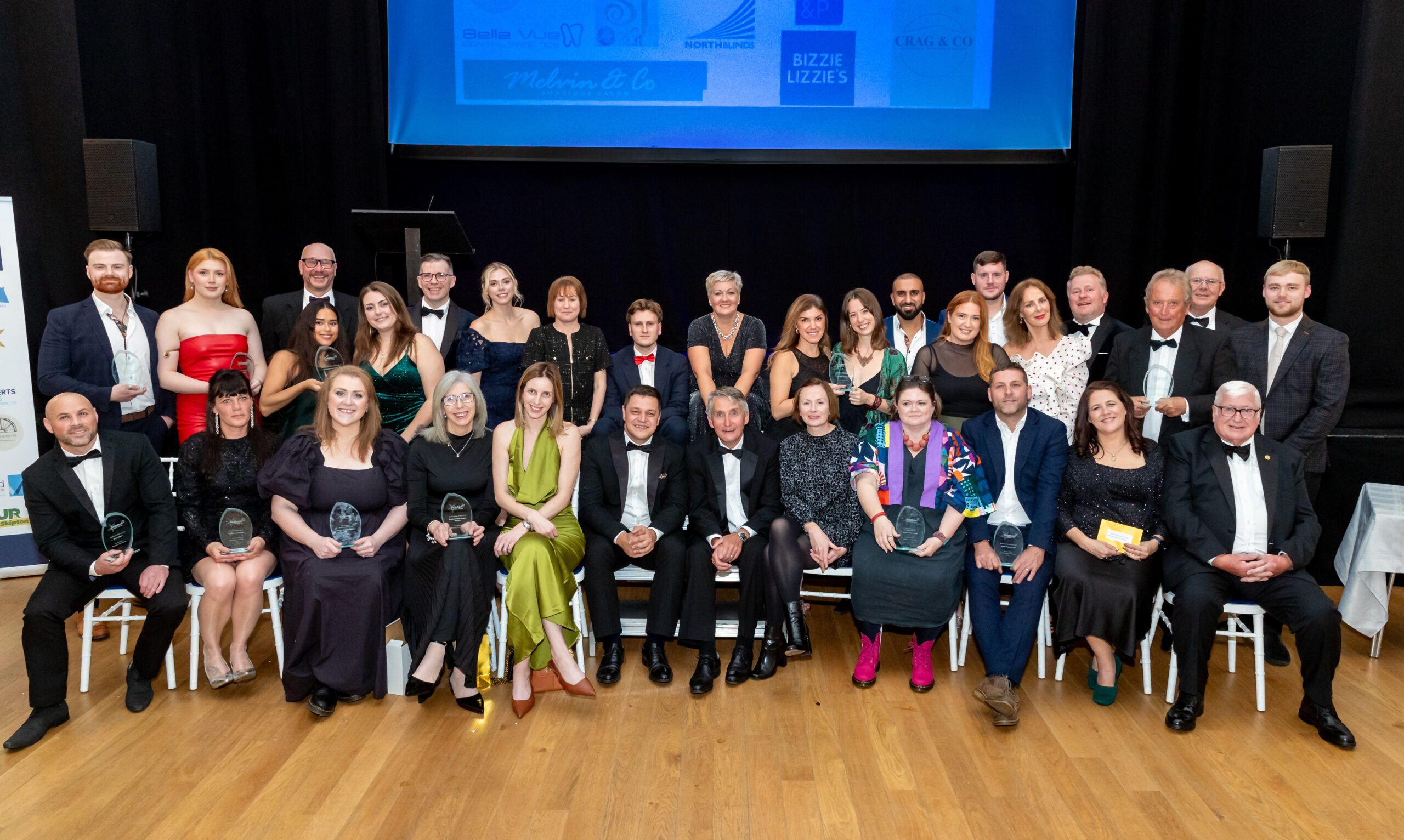 All of the winners pictured at the Skipton Business Awards 2025 ceremony.